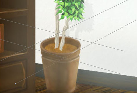 絵に合わせて消失点を移動